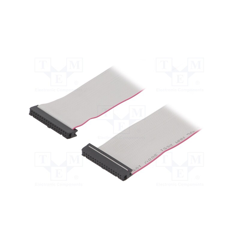 2 pcs x CONNFLY - DS1052-342B2NA206001 - Ribbon cable with IDC connectors, Cable ph: 1.27mm, 0.6m