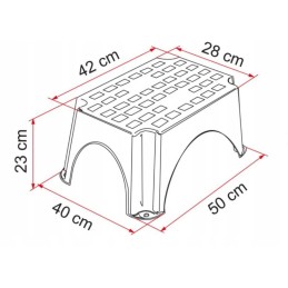 Entrance step of the Fiamma camper trailer