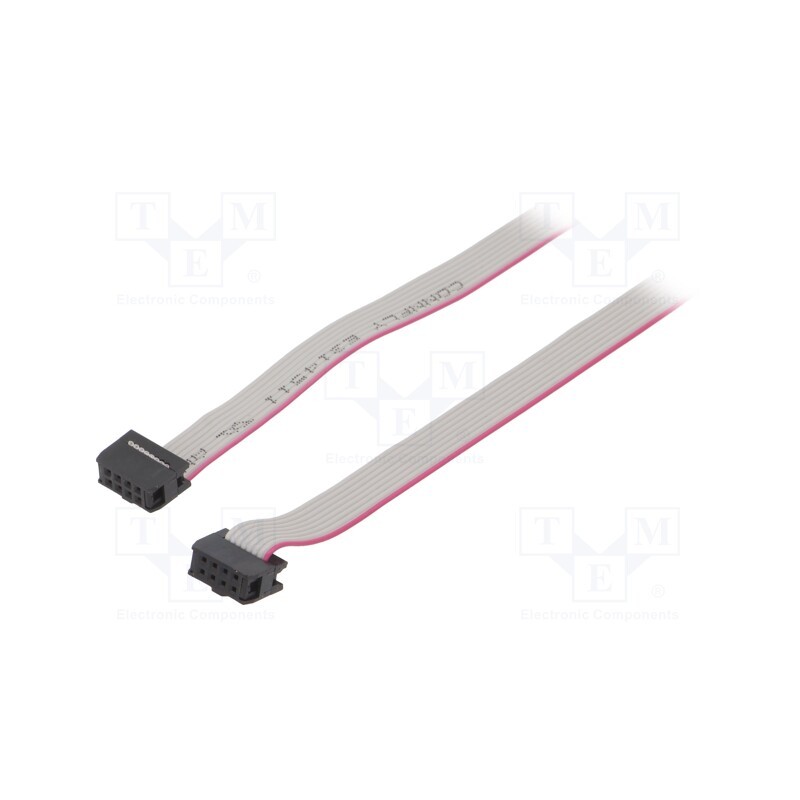 2 pcs x CONNFLY - DS1052-082B2NA206001 - Ribbon cable with IDC connectors, Cable ph: 1.27mm, 0.6m