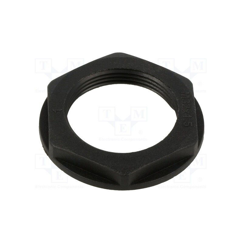2 pcs x HELLERMANNTYTON - 166-50137 - Nut, M32, polyamide 66, black, -50÷135°C, Thread: metric, Pitch: 1.5