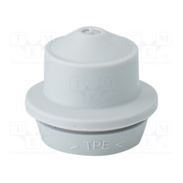 2 pcs x HENSEL - 3600186 - Grommet, elastomer thermoplastic TPE, light grey, 6÷13mm, IP65