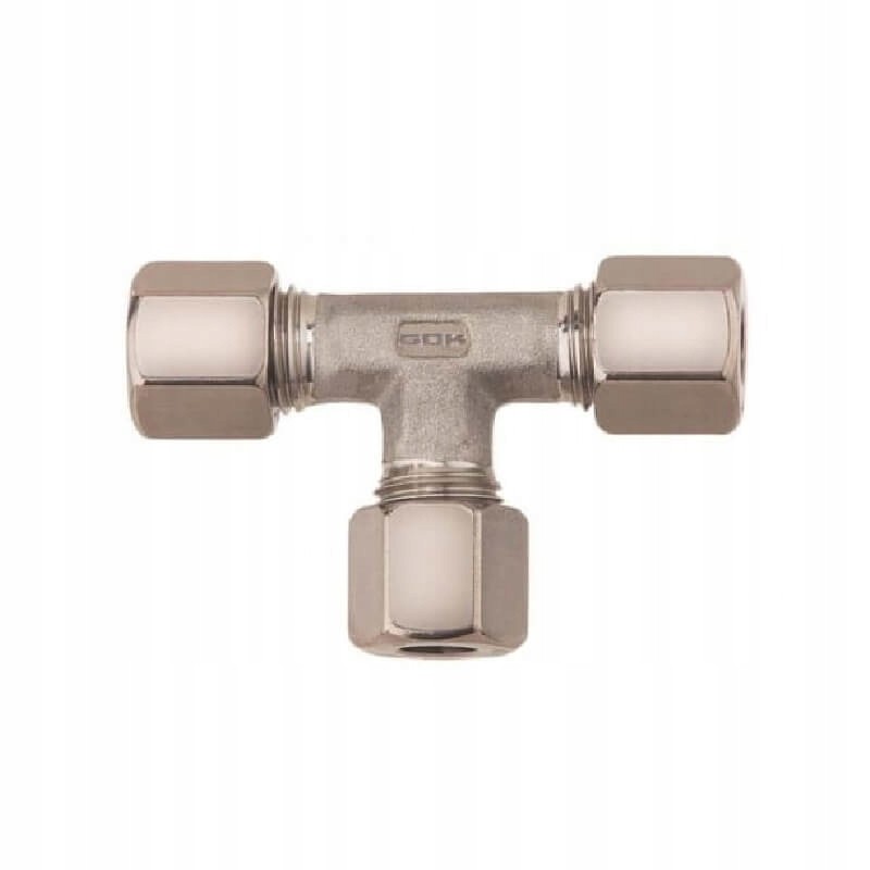 Gas tee connector RVS 10 10 10 gok for a camper