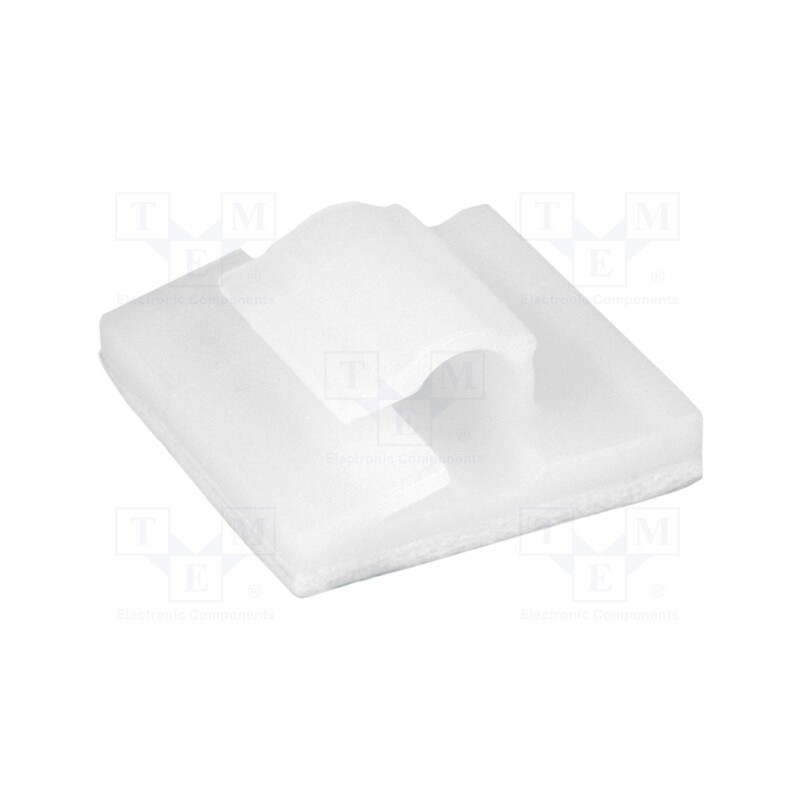 5 pcs x FIX&FASTEN - FIX-WCT-4 - Self-adhesive cable holder, 4mm, polyamide, natural, UL94V-2