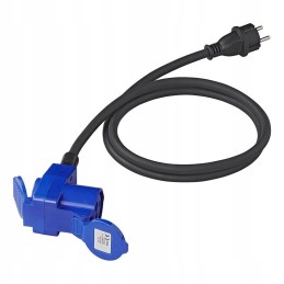 Cee adapter plug to 230v socket, cable 1 5m camper