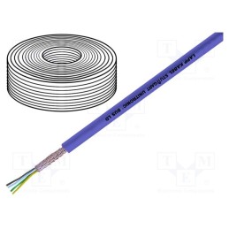 5 m x LAPP - 2170204 - Wire, 2x2x0.22mm2, stranded, Cu, PVC, violet, 250V