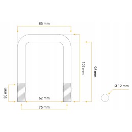 Clamp with nuts and washers m12 95 62 95