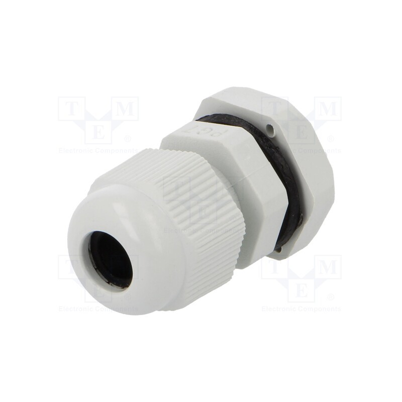 5 pcs x PAWBOL - D.3070 - Cable gland, PG7, IP67, polyamide, grey