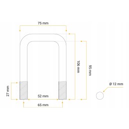 Clamp with nuts and washers m12 95 52 95