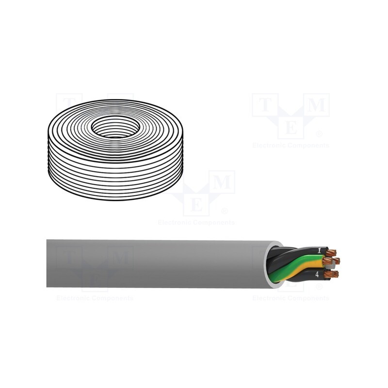5 m x BELDEN - 10GC-BC50 - Wire, MACHFLEX 350YY, 10G1mm2, unshielded, 300V,500V, 50m, Cu, grey