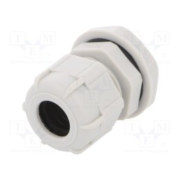 5 pcs x BM GROUP - BM4713 - Cable gland, PG13,5, IP68, polyamide, light grey