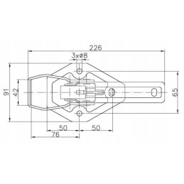 Side hook, trailer clasp, lock