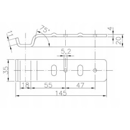 Side hook, trailer clasp, lock
