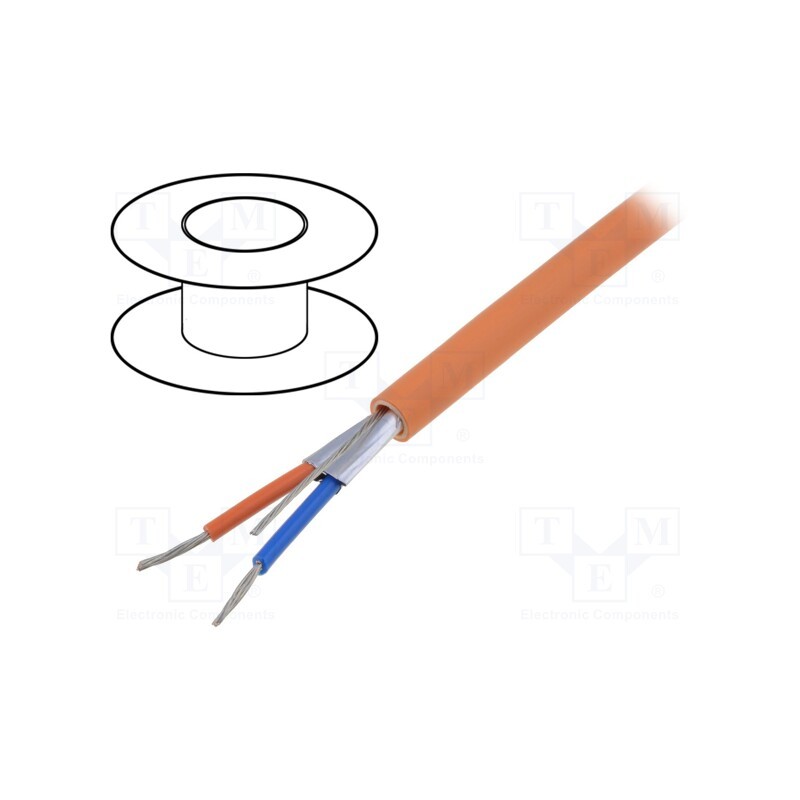 5 m x BELDEN - 70100E.00500 - Wire, 1x2x18AWG, PROFIBUS, stranded, Cu, shielded,Al-PET foil, PVC