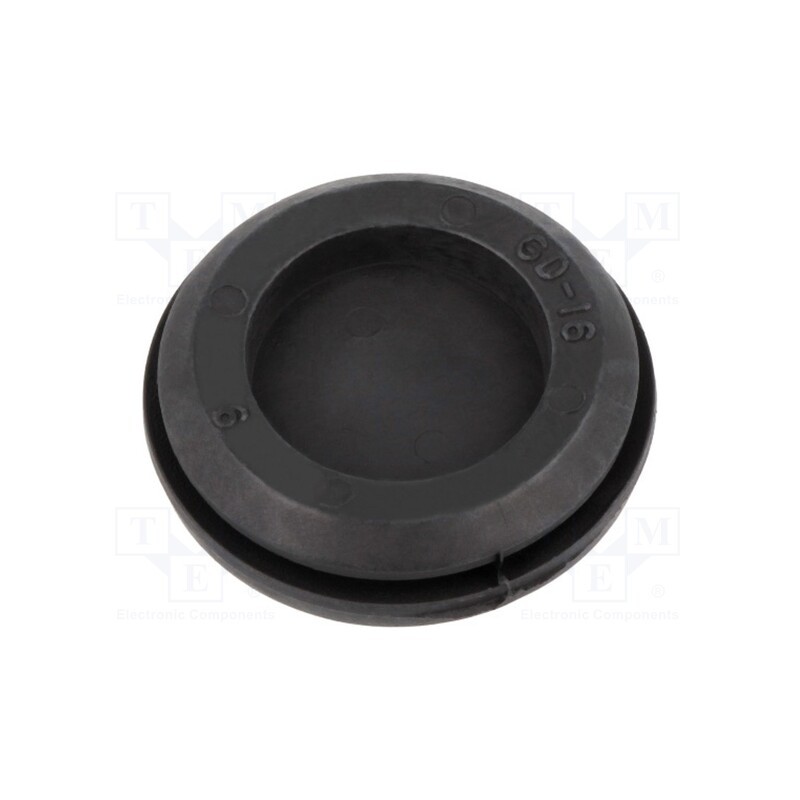 5 pcs x TRELLEBORG - 100175 - Grommet, with bulkhead, Ømount.hole: 19.5mm, Øhole: 11mm, black