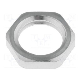 5 pcs x LAPP - 52103000 - Nut, M12, brass, nickel, Thk: 3mm, Spanner: 15mm, Thread: metric