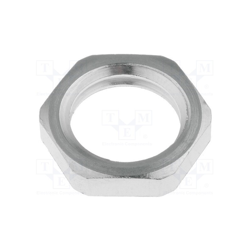 5 pcs x LAPP - 52103000 - Nut, M12, brass, nickel, Thk: 3mm, Spanner: 15mm, Thread: metric