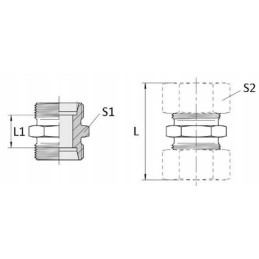 Straight connector m30x2 22l gs22l voss