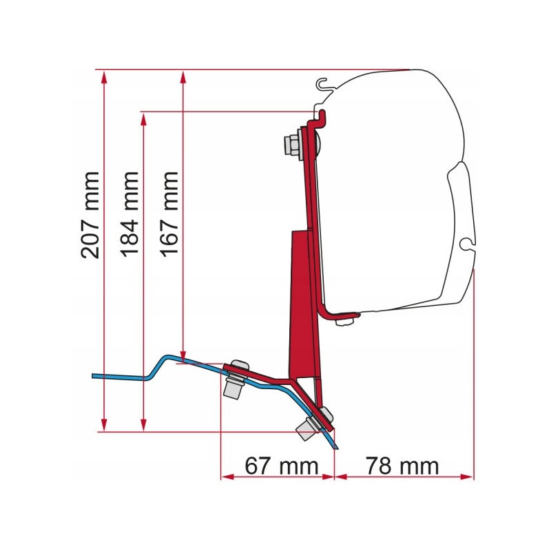Fiamma f35 pro f45 custom 2012 awning adapter