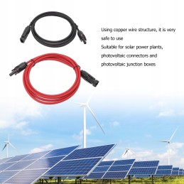 Photovoltaic cable for solar panels, black