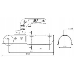 Ball hitch 750 oe60 size 90 vertical steelpress