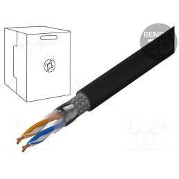 5 m x BELDEN - 72002PU.01500 - Wire, SF/UTP, 2x2x26AWG, industrial Ethernet, 5e, stranded, Cu