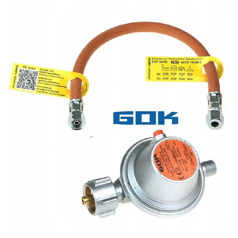 Gas hose with reducer 0 4m g12 h4