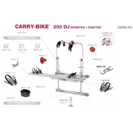 Carry bike 200 dj sprinter bicycle rack vw crafter after 2006 fiamma