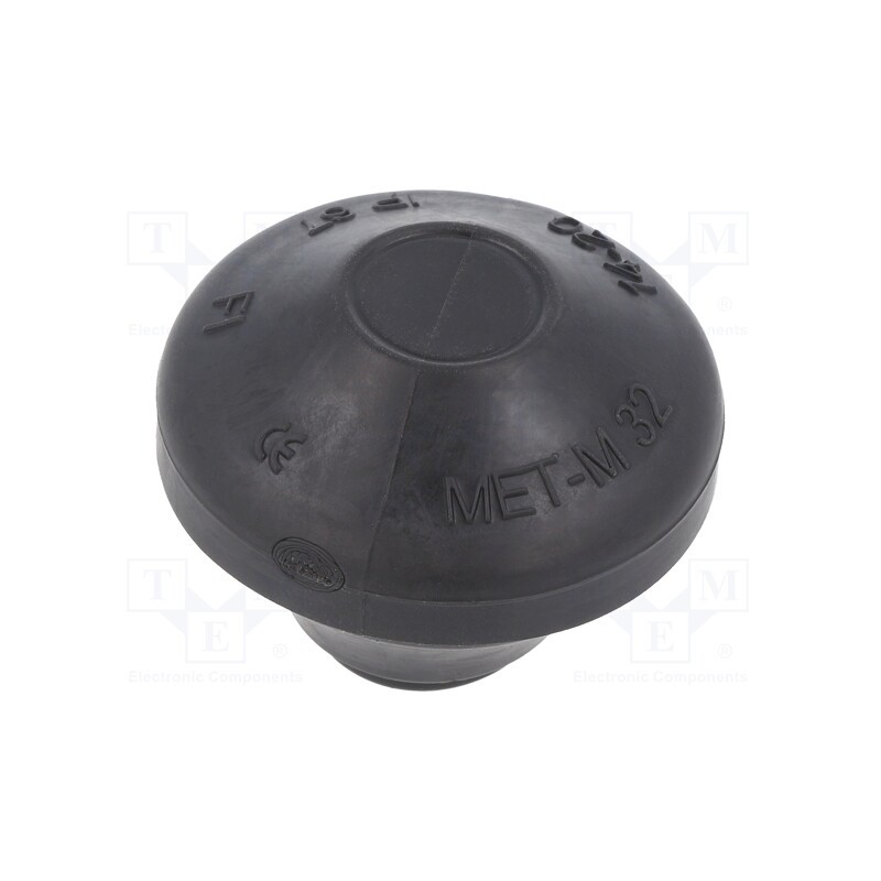 5 pcs x HT HI TECH POLYMERS - MET-M32 RAL9005 - Grommet, elastomer thermoplastic TPE, black, 14÷20mm, IP67, MET-M