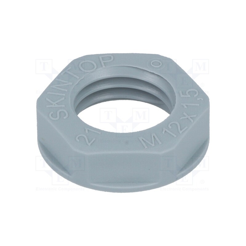 5 pcs x LAPP - 53119000 - Nut, M12, polyamide, UL94V-2, 17mm, grey, -20÷100°C, Thread: metric