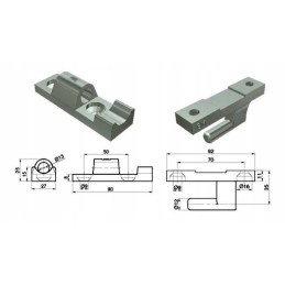 Aluminum side wall hinge l90 l93 set for welding
