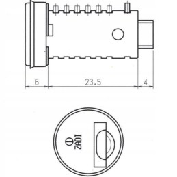Lock insert cylinder cylinder sts zadi ff3