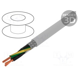 5 m x LAPP - 1136003 - Wire, ÖLFLEX® CLASSIC 115 CY, 3G0.5mm2, PVC, grey, 300V,500V