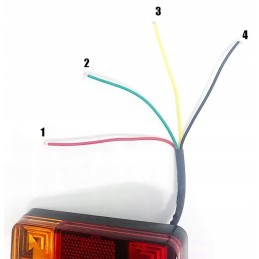 Left right rear lamp for trailer, LED complex, set of 2 pieces