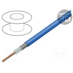 5 m x STu00c4UBLI - 60.7500-23 - Wire: coaxial, RG58, 1x0.5mm2, stranded, Cu, Core section: 0.5mm2