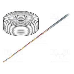 5 m x IGUS - CF240.PUR.01.04 - Wire: data transmission, chainflex® CF240.PUR, 4x0.14mm2, grey