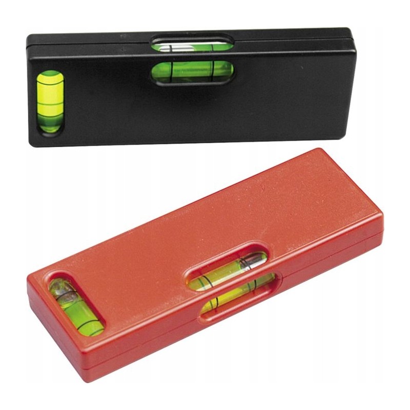 Double spirit level for positioning the Brunner camper