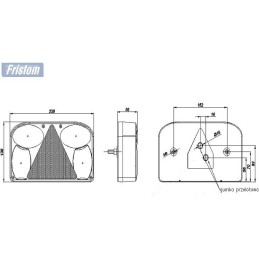 Trailer rear lamp trailer ft 088 right wiola