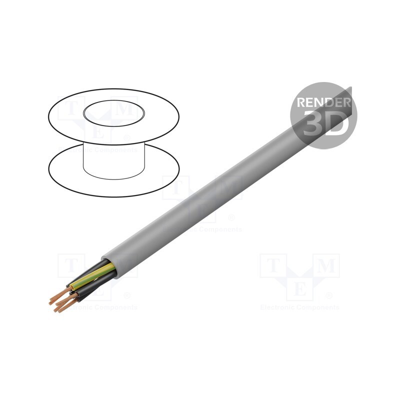 5 m x HELUKABEL - 13373 - Wire, MEGAFLEX®500, 5G0.75mm2, unshielded, 300V,500V, Cu, stranded