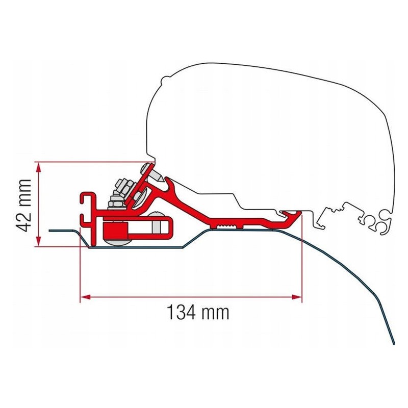 Adapter for awning f80s kit ducato jumper boxer h