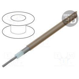 5 m x TELEGu00c4RTNER - L01000B0001 - Wire: coaxial, RG178, stranded, CCS, FEP, brown,transparent, 1.8mm