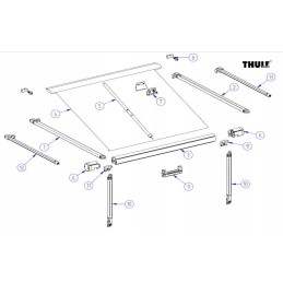 Thule omnistor 1200 awning arm cover 2 pcs
