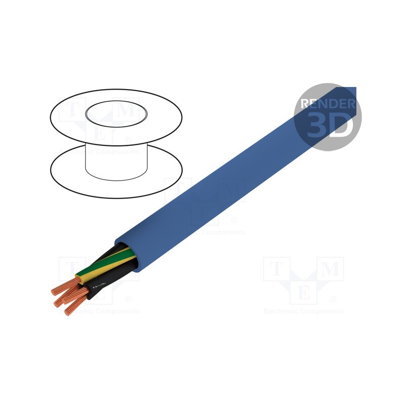 5 m x LAPP - 12501 - Wire, ÖLFLEX® EB, 3G1.5mm2, unshielded, 300V,500V, Cu, stranded