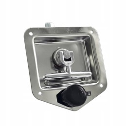 Stainless steel door handle with lock 124x121x55