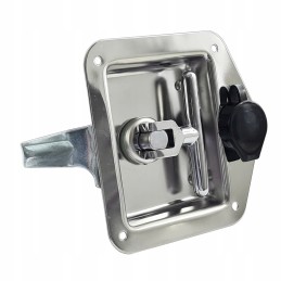 Stainless steel door handle with lock 124x121x55