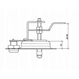 Stainless steel door handle with lock 124x121x55
