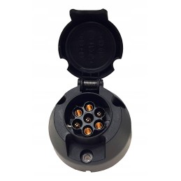 12v 7 pin trailer socket and plug, made of plastic