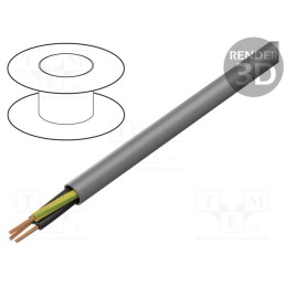 5 m x HELUKABEL - 11008686 - Wire, HELUCONTROL®,JZ-520 HMH, 3G1.5mm2, unshielded, 300V,500V