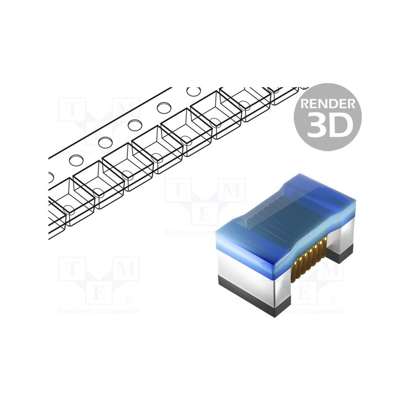 100 pcs x MURATA - LQW2BASR82J00L - Inductor: wire, SMD, 0805, 820nH, 180mA, 2.35Ω, 230MHz, ±5%, Q: 23