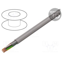 5 m x LAPP - 37410 - Wire, UNITRONIC® LiHCH, 10x0.25mm2, PO, grey-beige, 60V, CPR: Eca
