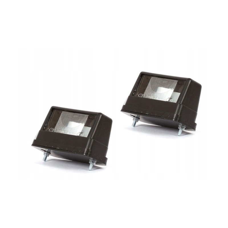 2x universal license plate lamp